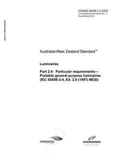 AS/NZS 60598.2.4-2005