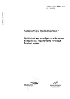 AS/NZS ISO 14889:2011