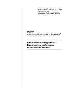 AS/NZS ISO 14031(INT)-1998