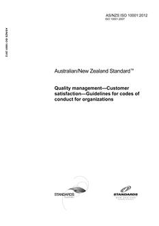 AS/NZS ISO 10001-2012