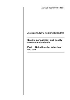 AS/NZS ISO 9000.1-1994