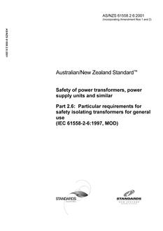 AS/NZS 61558.2.6-2001