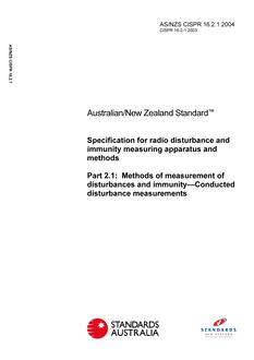 AS/NZS CISPR 16.2.1-2004