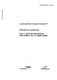 AS/NZS 61058.1-2008