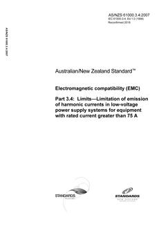 AS/NZS 61000.3.4-2007