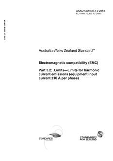 AS/NZS 61000.3.2-2013