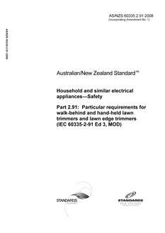 AS/NZS 60335.2.91-2008