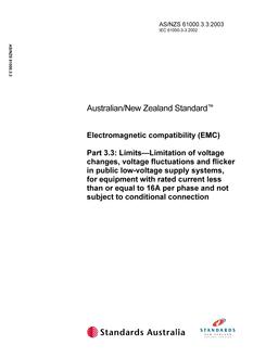 AS/NZS 61000.3.3-2003