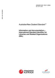 AS/NZS ISO 15511:2004