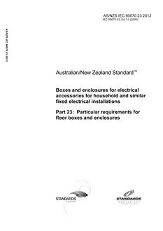 AS/NZS IEC 60670.23-2012