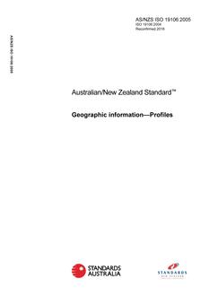 AS/NZS ISO 19106-2005