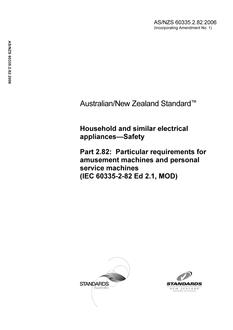 AS/NZS 60335.2.82-2006