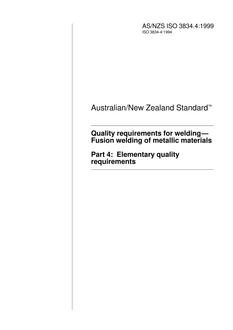 AS/NZS ISO 3834.4-1999