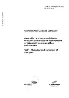 AS/NZS ISO 16175.1-2012