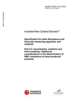 AS/NZS CISPR 16.4.3-2004 (2ND EDITION)