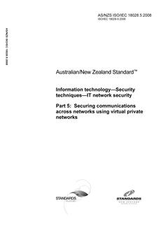 AS/NZS ISO/IEC 18028.5-2008