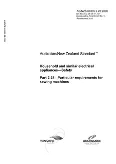 AS/NZS 60335.2.28-2006