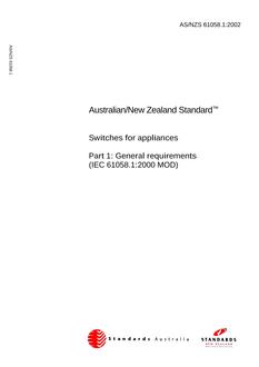 AS/NZS 61058.1-2002