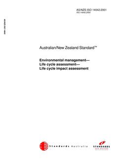 AS/NZS ISO 14042-2001