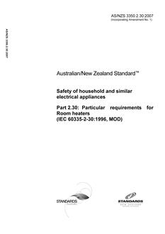 AS/NZS 3350.2.30:2007