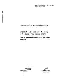 AS/NZS ISO/IEC 11770.4:2008