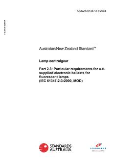 AS/NZS 61347.2.3:2004