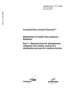 AS/NZS ISO 11137.1:2006