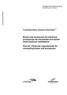 AS/NZS IEC 60670.22:2012