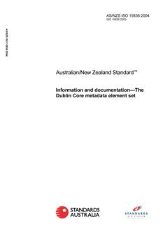 AS/NZS ISO 15836:2004