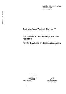 AS/NZS ISO 11137.3:2006