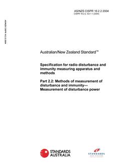 AS/NZS CISPR 16.2.2:2004 (2ND EDITION)