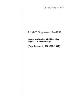 AS 4060 SUPP 1-1992