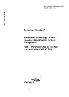 AS ISO IEC 18000.4-2007