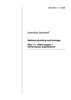 AS 3500.1.1-1998