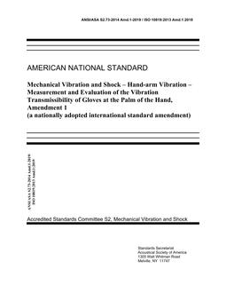 ASA S2.73-2014 Amd.1-2019 / ISO 10819:2013 Amd.1:2019