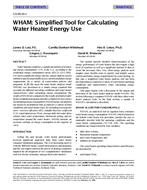 CH-99-16-1 — WHAM: Simplified Tool for Calculating Water Heater Energy Use