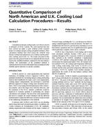 4177 (RP-875) — Quantitative Comparison of North American and U.K. Cooling Load Calculation Procedures-Results