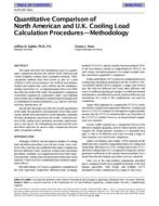 4176 (RP-942) — Quantitative Comparison of North American and U.K. Cooling Load Calculation Procedures-Methodology