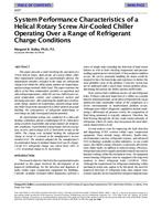 4207 — System Performance Characteristics of a Helical Rotary Screw Air-Cooled Chiller Operating Over a Range of Refrigerant Charge Conditions