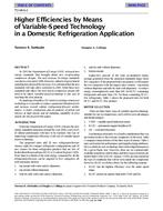 TO-98-06-2 — Higher Efficiencies by Means of Variable-Speed Technology in a Domestic Refrigeration Application