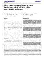 TO-98-08-2 — Field Investigation of Duct System Performance in California Light Commercial Buildings