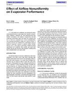 TO-98-09-1 — Effect of Airflow Nonuniformity on Evaporator Performance