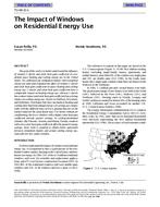 TO-98-10-1 — The Impact of Windows on Residential Energy Use