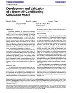 TO-98-11-1 — Development and Validation of a Room Air-Conditioning Simulation Model (same as 4218)