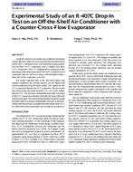 TO-98-11-3 — Experimental Study of an R-407C Drop-In Test on an Off-the-Shelf Air Conditioner with a Counter-Cross-Flow Evaporator