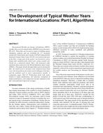 4588 (RP-1015) — The Development of Typical Weather Years for International Locations: Part I, Algorithms