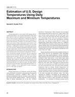 4580 (RP-1171) — Estimation of U.S. Design Temperatures Using Daily Maximum and Minimum Temperatures