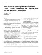 HI-02-03-4 — Evaluation of the Proposed Geothermal District Energy System for the City of Aydin with New Rating Parameters