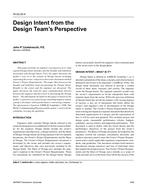 HI-02-20-4 — Design Intent from the Design TeamÃ¢Â€Â™s Perspective