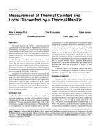 HI-02-17-4 — Measurement of Thermal Comfort and Local Discomfort by a Thermal Manikin